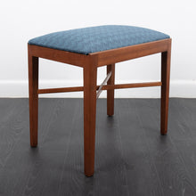 Load image into Gallery viewer, Walnut Dressing Table Foot Stool made by Meredew Furniture
