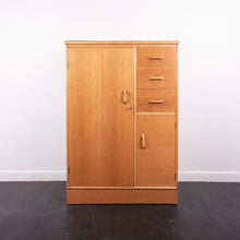 Load image into Gallery viewer, Mid Century Oak Tallboy Wardrobe
