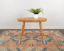 Load image into Gallery viewer, Mid Century Solid Planked Oval Side Table

