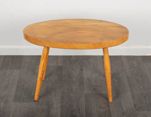 Load image into Gallery viewer, Mid Century Solid Planked Oval Side Table
