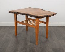 Load image into Gallery viewer, Vintage Solid Wood Coffee Table with Ladder Shelf
