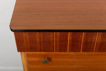 Load image into Gallery viewer, Mid Century Walnut Chest of Drawers on Black Legs
