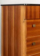 Load image into Gallery viewer, Mid Century Walnut Chest of Drawers on Black Legs
