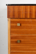 Load image into Gallery viewer, Mid Century Walnut Chest of Drawers on Black Legs
