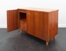 Load image into Gallery viewer, Mid Century Teak Sewing Machine Cabinet
