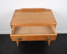 Load image into Gallery viewer, Mid Century Oak Chest Of Drawers Bedside Cabinet by Lebus Furniture
