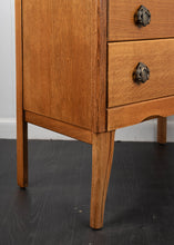 Load image into Gallery viewer, Mid Century Oak Chest Of Drawers Bedside Cabinet by Lebus Furniture
