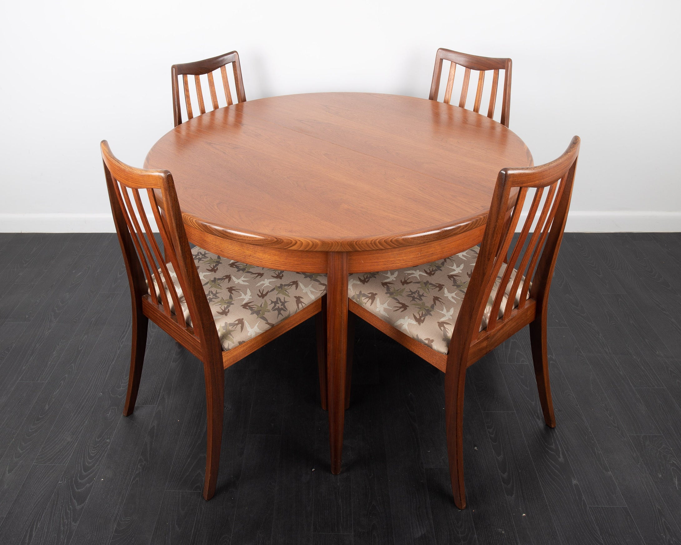 4 x Retro G Plan Teak Dining Chairs and Dining Table from the Fresco Range