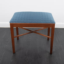 Load image into Gallery viewer, Walnut Dressing Table Foot Stool made by Meredew Furniture
