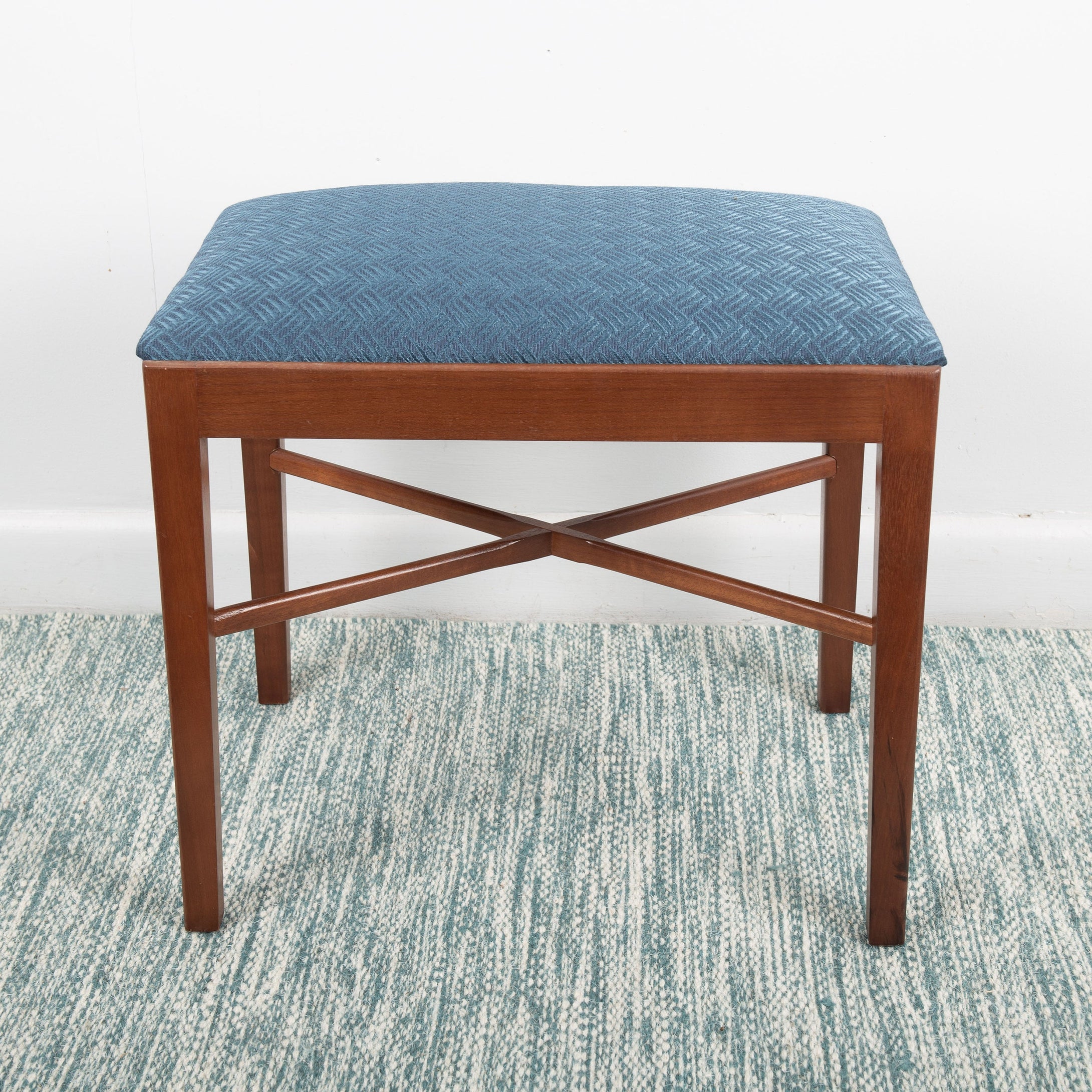 Walnut Dressing Table Foot Stool made by Meredew Furniture