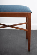 Load image into Gallery viewer, Walnut Dressing Table Foot Stool made by Meredew Furniture
