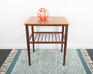 Mid Century Coffee Table with Magazine Ladder Shelf