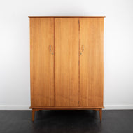 Alfred Cox Triple Wardrobe Walnut with removable shelving