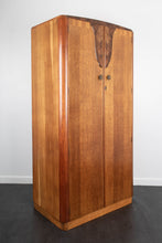 Load image into Gallery viewer, Retro Oak and Walnut Gents Wardrobe by Austinsuite
