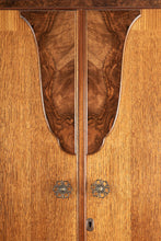 Load image into Gallery viewer, Retro Oak and Walnut Gents Wardrobe by Austinsuite
