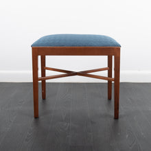 Load image into Gallery viewer, Walnut Dressing Table Foot Stool made by Meredew Furniture
