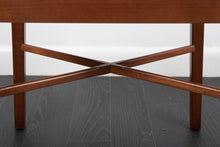 Load image into Gallery viewer, Walnut Dressing Table Foot Stool made by Meredew Furniture
