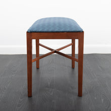 Load image into Gallery viewer, Walnut Dressing Table Foot Stool made by Meredew Furniture
