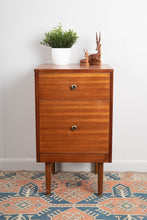 Load image into Gallery viewer, Retro Walnut Bedside Cabinet Drawer on Legs
